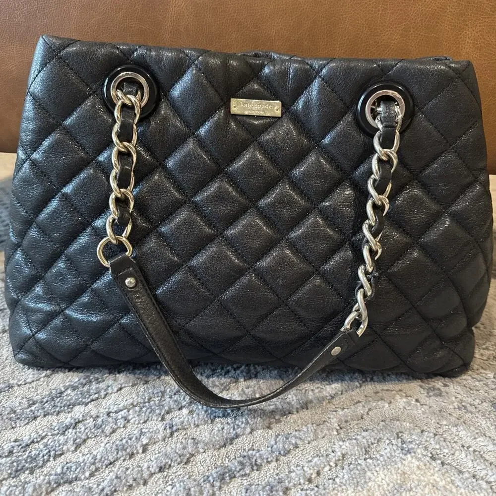 Kate Spade Black Gold Coast Maryanne Tote Bag